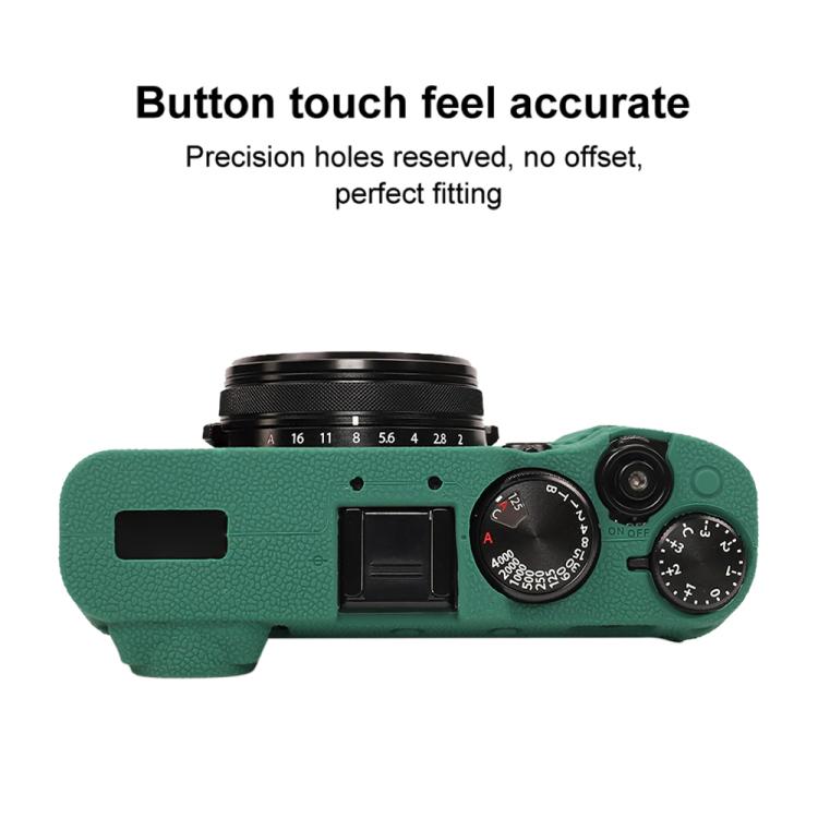 For FUJIFILM X100VI Litchi Texture Soft Silicone Protective Case(Green) by bashfashion