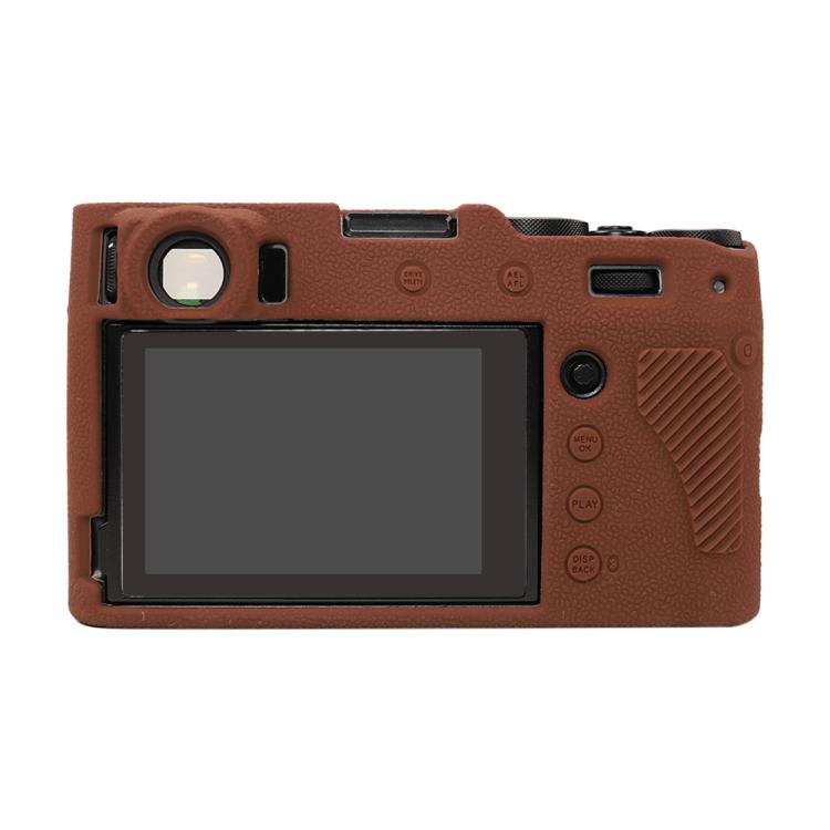 For FUJIFILM X100VI Litchi Texture Soft Silicone Protective Case(Coffee) by bashfashion