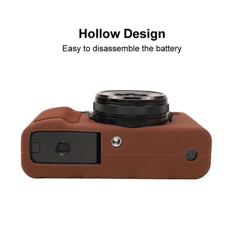 For FUJIFILM X100VI Litchi Texture Soft Silicone Protective Case(Coffee) by bashfashion