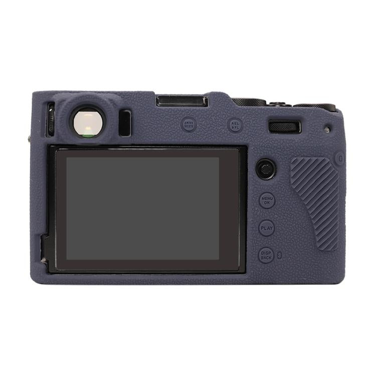 For FUJIFILM X100VI Litchi Texture Soft Silicone Protective Case(Dark Blue) by bashfashion
