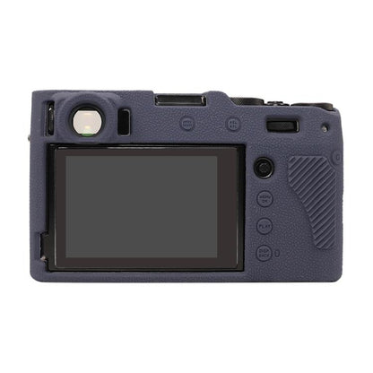 For FUJIFILM X100VI Litchi Texture Soft Silicone Protective Case(Dark Blue) by bashfashion