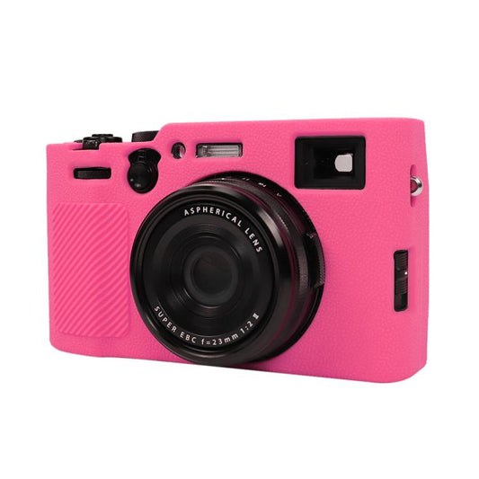 For FUJIFILM X100VI Litchi Texture Soft Silicone Protective Case(Rose Red) by bashfashion
