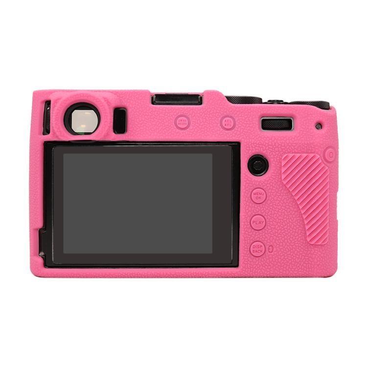 For FUJIFILM X100VI Litchi Texture Soft Silicone Protective Case(Rose Red) by bashfashion
