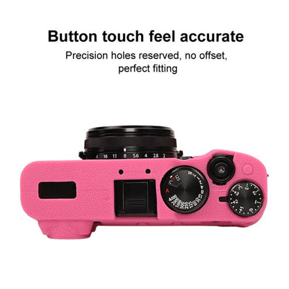 For FUJIFILM X100VI Litchi Texture Soft Silicone Protective Case(Rose Red) by bashfashion