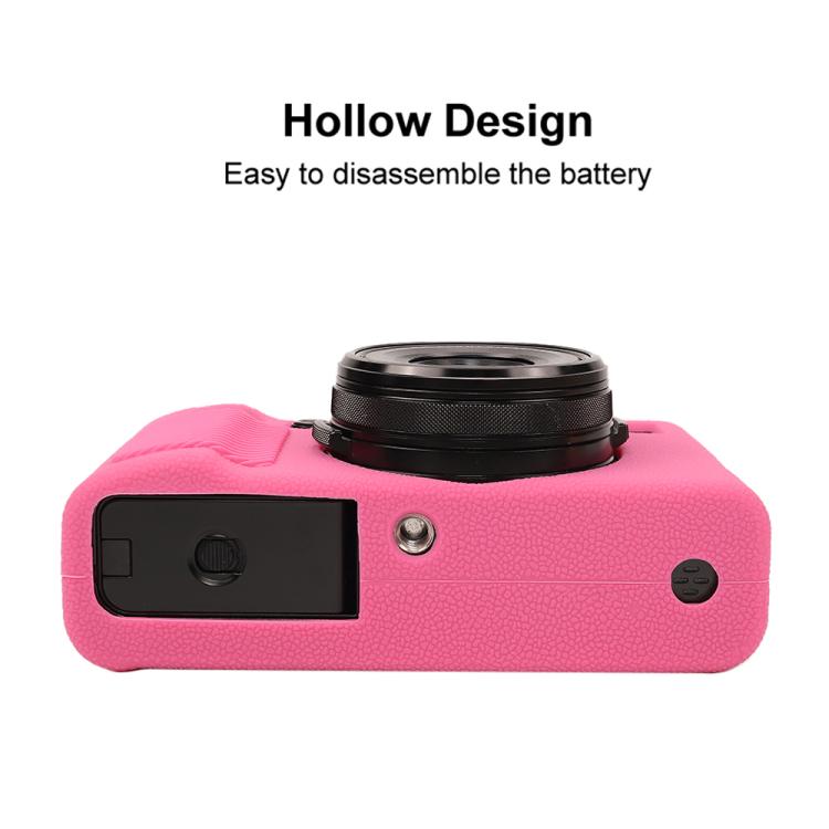 For FUJIFILM X100VI Litchi Texture Soft Silicone Protective Case(Rose Red) by bashfashion