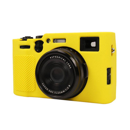 For FUJIFILM X100VI Litchi Texture Soft Silicone Protective Case(Yellow) by bashfashion