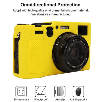 For FUJIFILM X100VI Litchi Texture Soft Silicone Protective Case(Yellow) by bashfashion
