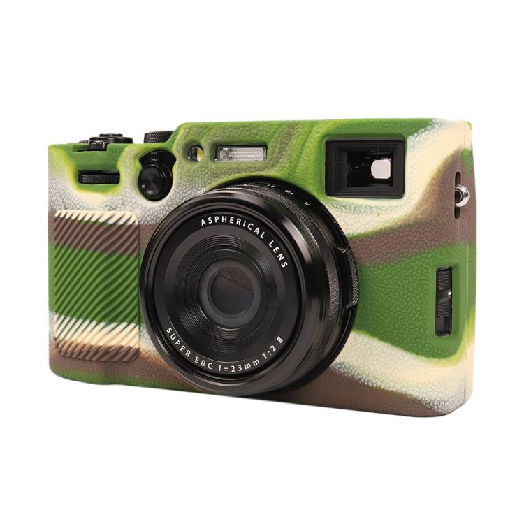 For FUJIFILM X100VI Litchi Texture Soft Silicone Protective Case(Camouflage) by bashfashion