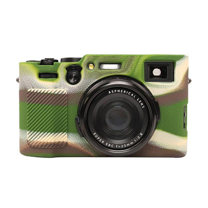 For FUJIFILM X100VI Litchi Texture Soft Silicone Protective Case(Camouflage) by bashfashion