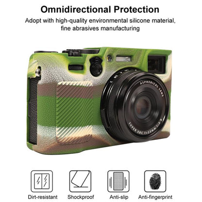 For FUJIFILM X100VI Litchi Texture Soft Silicone Protective Case(Camouflage) by bashfashion