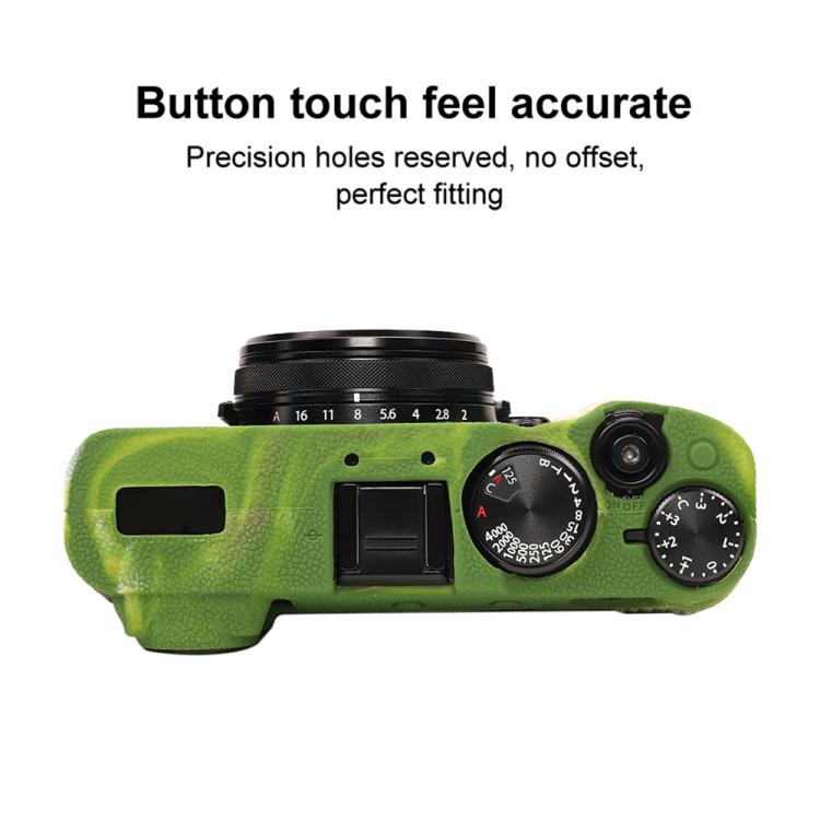 For FUJIFILM X100VI Litchi Texture Soft Silicone Protective Case(Camouflage) by bashfashion