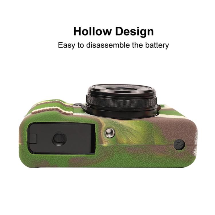 For FUJIFILM X100VI Litchi Texture Soft Silicone Protective Case(Camouflage) by bashfashion