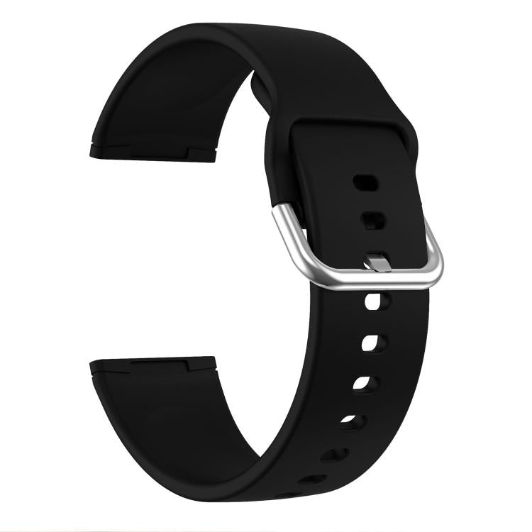 Kalebol Pin Buckle Silicone Watch Band For Fitbit Versa 3 / 4(Black) by Kalebol