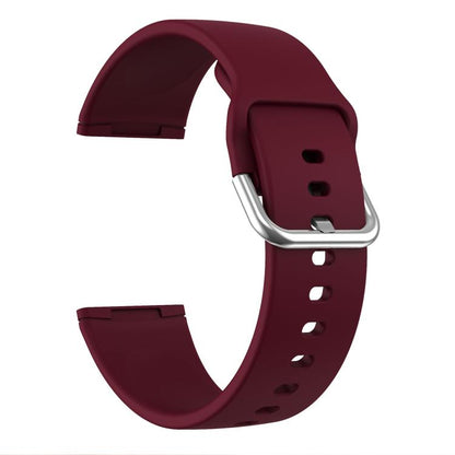 Kalebol Pin Buckle Silicone Watch Band For Fitbit Versa 3 / 4(Wine Red) by Kalebol