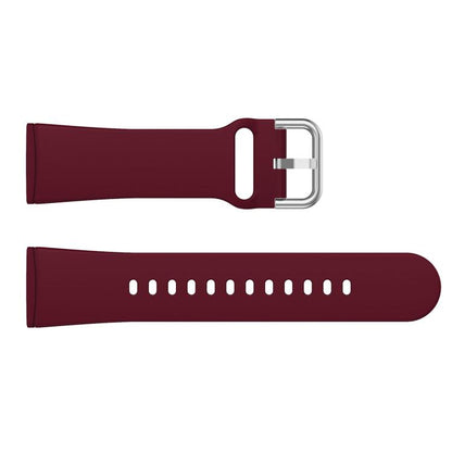 Kalebol Pin Buckle Silicone Watch Band For Fitbit Versa 3 / 4(Wine Red) by Kalebol