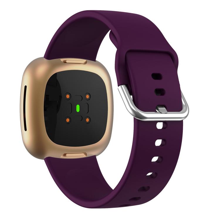 Kalebol Pin Buckle Silicone Watch Band For Fitbit Versa 3 / 4(Dark Purple) by Kalebol