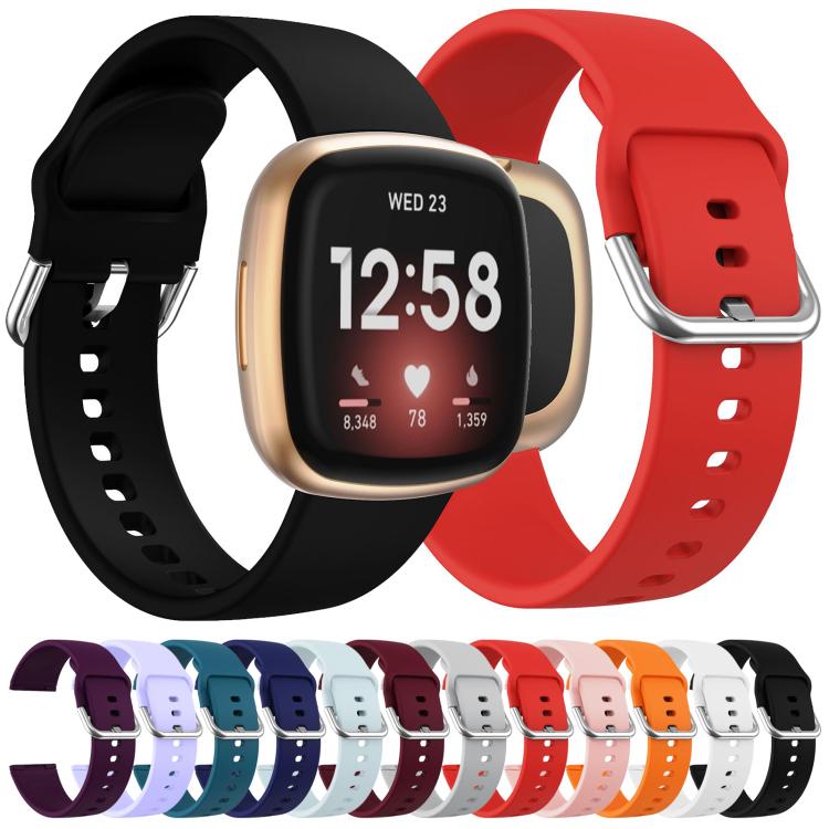 Kalebol Pin Buckle Silicone Watch Band For Fitbit Versa 3 / 4(Orange) by Kalebol