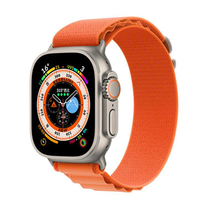 For Apple Watch 46mm / 49mm / 45mm / 44mm Kalebol Aline Nylon Loop Watch Band(Orange) by Kalebol