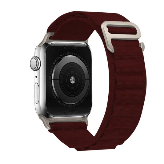 For Apple Watch 42mm / 41mm / 40mm / 38mm Kalebol Aline Nylon Loop Watch Band(Wine Red) by Kalebol