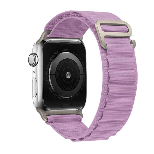 For Apple Watch 42mm / 41mm / 40mm / 38mm Kalebol Aline Nylon Loop Watch Band(Light Purple) by Kalebol