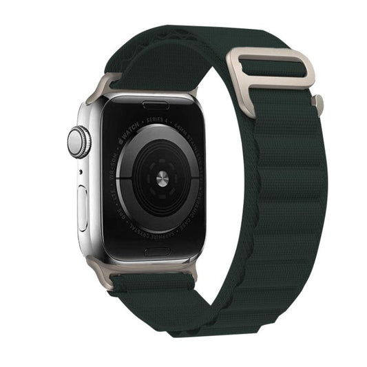 For Apple Watch 42mm / 41mm / 40mm / 38mm Kalebol Aline Nylon Loop Watch Band(Forest Green) by Kalebol