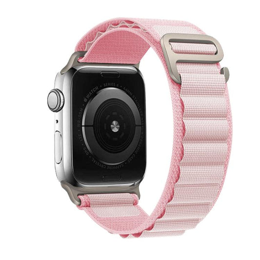 For Apple Watch 42mm / 41mm / 40mm / 38mm Kalebol Aline Nylon Loop Watch Band(Pink Gradient) by Kalebol