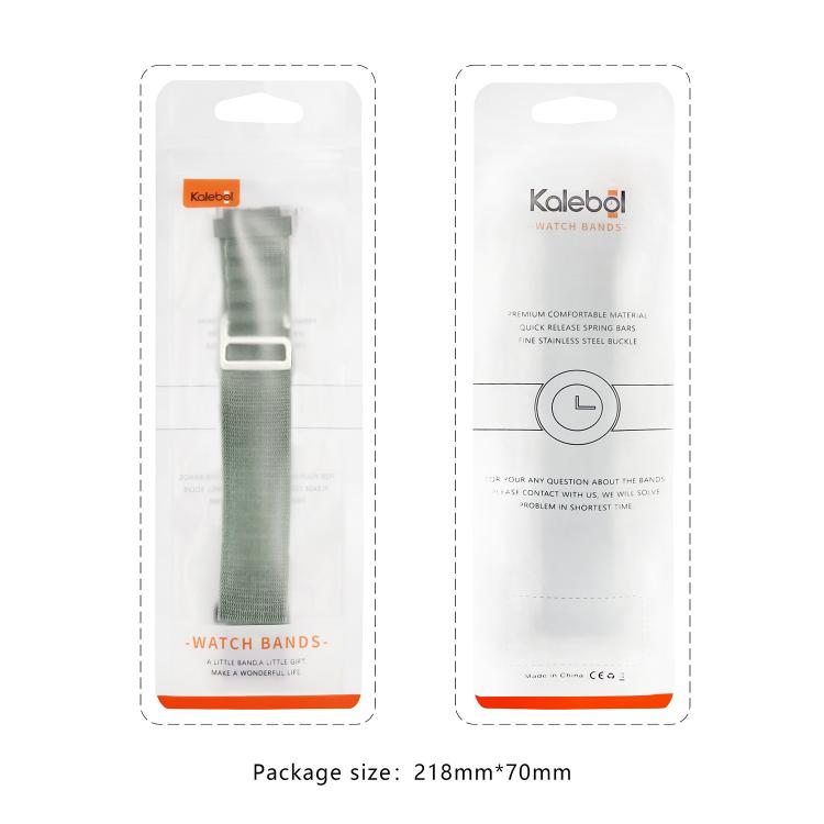 For Apple Watch 46mm / 49mm / 45mm / 44mm Kalebol Aline Nylon Loop Watch Band(Orange+Red) by Kalebol