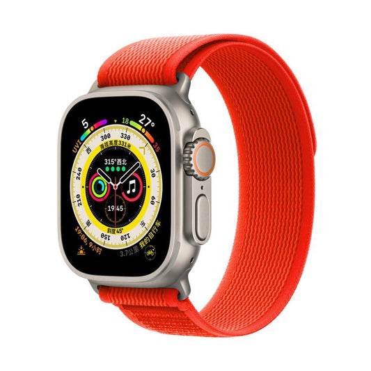 For Apple Watch 46mm / 49mm / 45mm / 44mm Kalebol Wild Track Loop Nylon Watch Band(Orange) by Kalebol