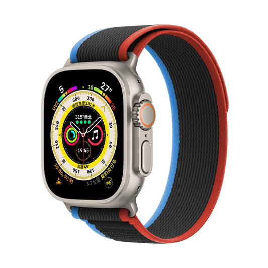 For Apple Watch 42mm / 41mm / 40mm / 38mm Kalebol Wild Track Loop Nylon Watch Band(Blue+Black) by Kalebol