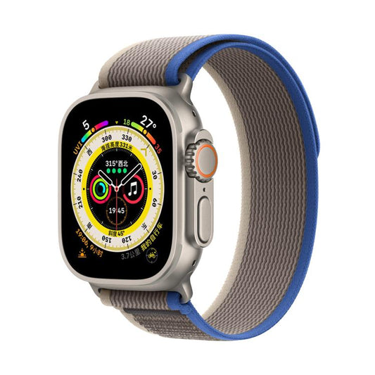 For Apple Watch 42mm / 41mm / 40mm / 38mm Kalebol Wild Track Loop Nylon Watch Band(Blue+Grey) by Kalebol