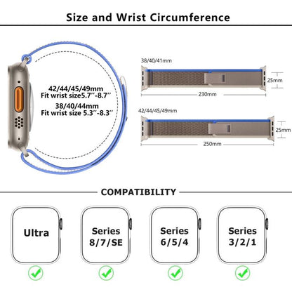 For Apple Watch 42mm / 41mm / 40mm / 38mm Kalebol Wild Track Loop Nylon Watch Band(Yellow) by Kalebol