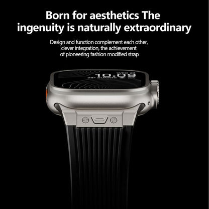 For Apple Watch 46mm / 49mm / 45mm / 44mm Kalebol High Elasticity L-shaped Nail Silicone Strap(Starlight) by Kalebol