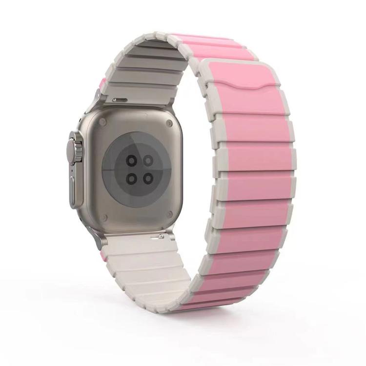 For Apple Watch 42mm / 41mm / 40mm / 38mm Kalebol Magnetic Silicone Strap(Pink) by Kalebol
