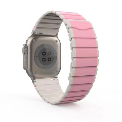 For Apple Watch 42mm / 41mm / 40mm / 38mm Kalebol Magnetic Silicone Strap(Pink) by Kalebol