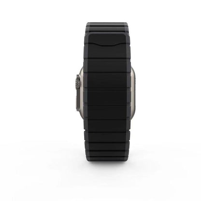 For Apple Watch 42mm / 41mm / 40mm / 38mm Kalebol Magnetic Silicone Strap(Black Grey) by Kalebol