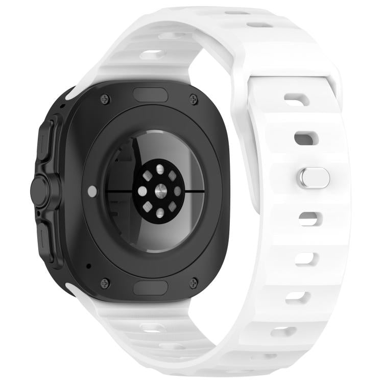 For Samsung Galaxy Watch Ultra 47mm / Ultra 2025 Kalebol Square Buckle Silicone Watch Band(White) by Kalebol