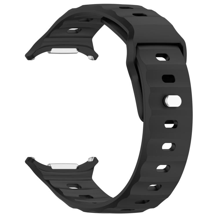 For Samsung Galaxy Watch Ultra 47mm / Ultra 2025 Kalebol Square Buckle Silicone Watch Band(Black) by Kalebol