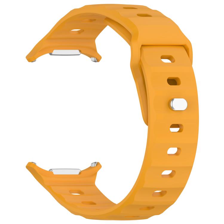 For Samsung Galaxy Watch Ultra 47mm / Ultra 2025 Kalebol Square Buckle Silicone Watch Band(Yellow) by Kalebol