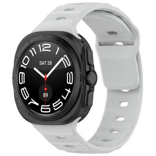 For Samsung Galaxy Watch Ultra 47mm / Ultra 2025 Kalebol Square Buckle Silicone Watch Band(Light Grey) by Kalebol
