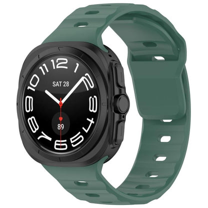 For Samsung Galaxy Watch Ultra 47mm / Ultra 2025 Kalebol Square Buckle Silicone Watch Band(Dark Green) by Kalebol