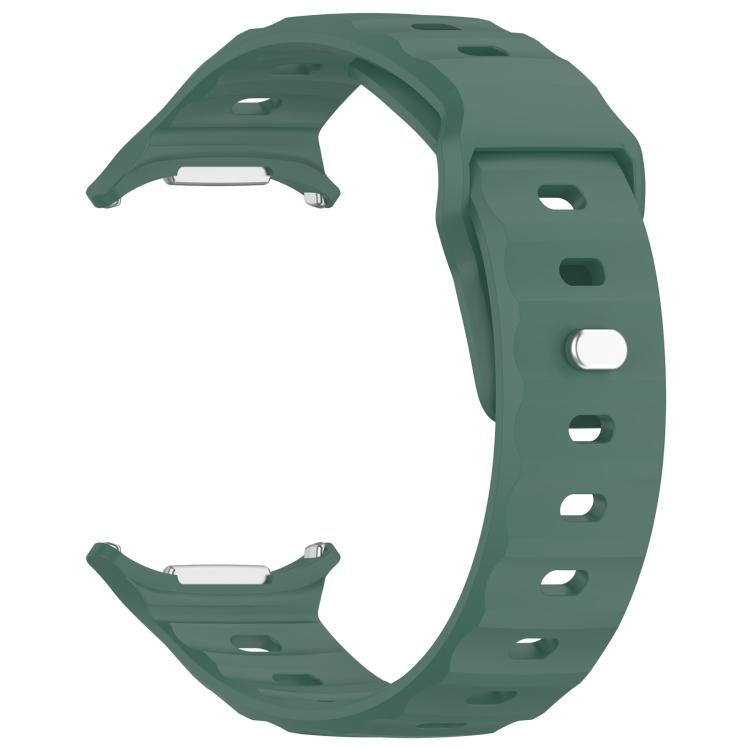 For Samsung Galaxy Watch Ultra 47mm / Ultra 2025 Kalebol Square Buckle Silicone Watch Band(Dark Green) by Kalebol