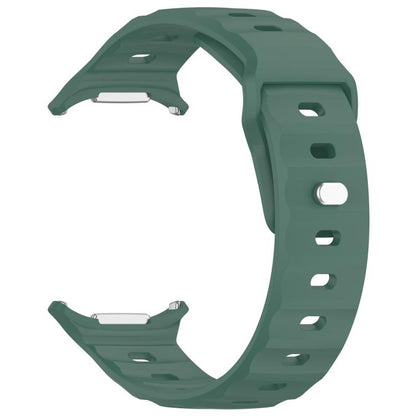 For Samsung Galaxy Watch Ultra 47mm / Ultra 2025 Kalebol Square Buckle Silicone Watch Band(Dark Green) by Kalebol