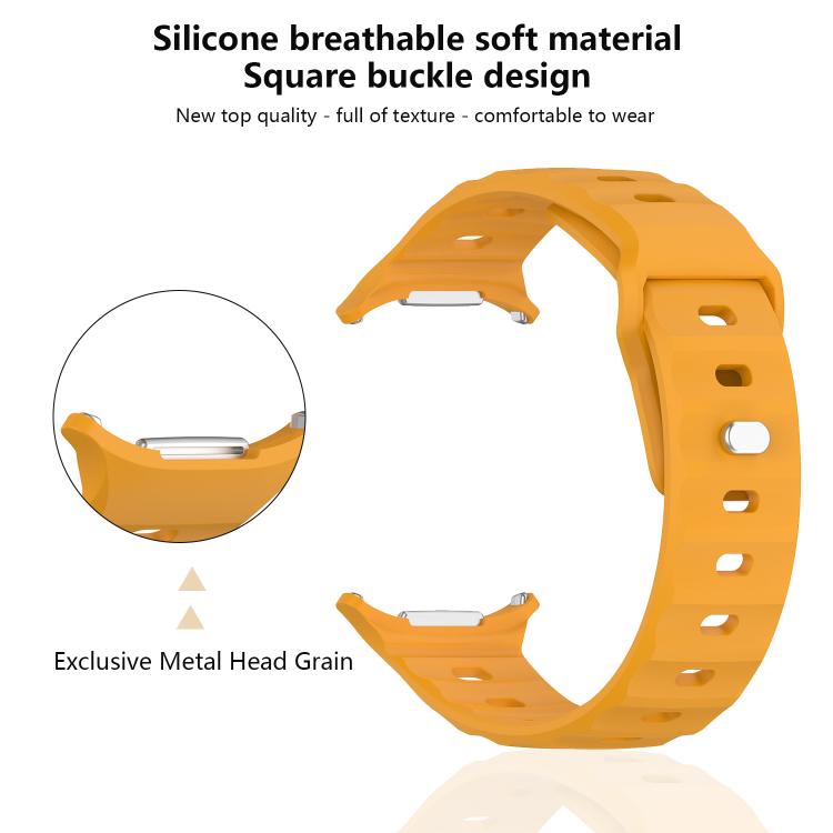 For Samsung Galaxy Watch Ultra 47mm / Ultra 2025 Kalebol Square Buckle Silicone Watch Band(Dark Green) by Kalebol