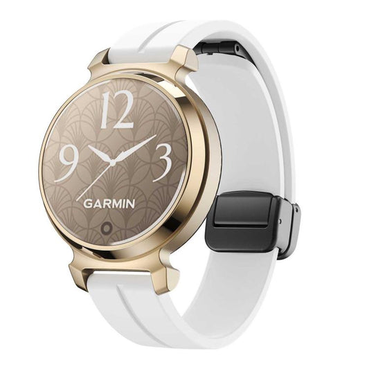 For Garmin Lily 2 14mm Kalebol Magnetic Buckle Silicone Strap(White) by Kalebol