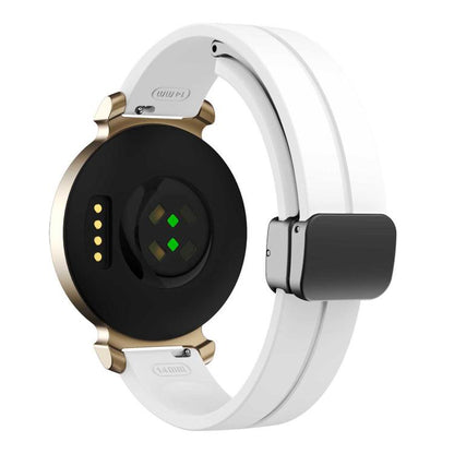 For Garmin Lily 2 14mm Kalebol Magnetic Buckle Silicone Strap(White) by Kalebol