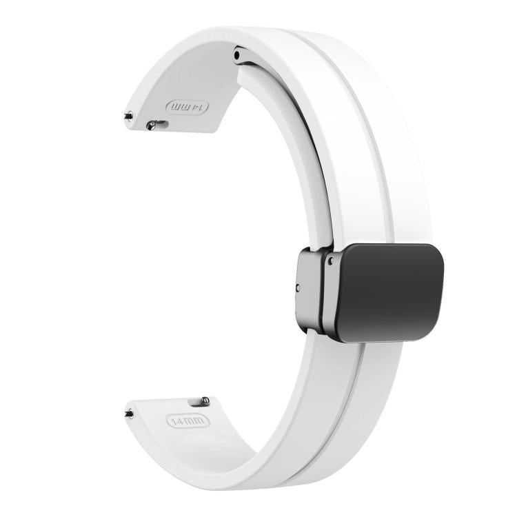 For Garmin Lily 2 14mm Kalebol Magnetic Buckle Silicone Strap(White) by Kalebol
