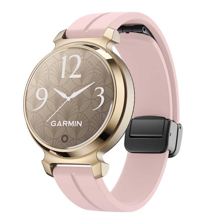 For Garmin Lily 2 14mm Kalebol Magnetic Buckle Silicone Strap(Pink) by Kalebol