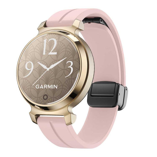 For Garmin Lily 2 14mm Kalebol Magnetic Buckle Silicone Strap(Pink) by Kalebol