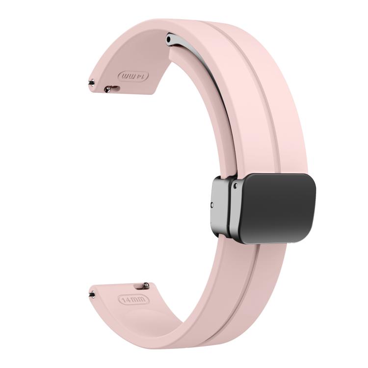 For Garmin Lily 2 14mm Kalebol Magnetic Buckle Silicone Strap(Pink) by Kalebol