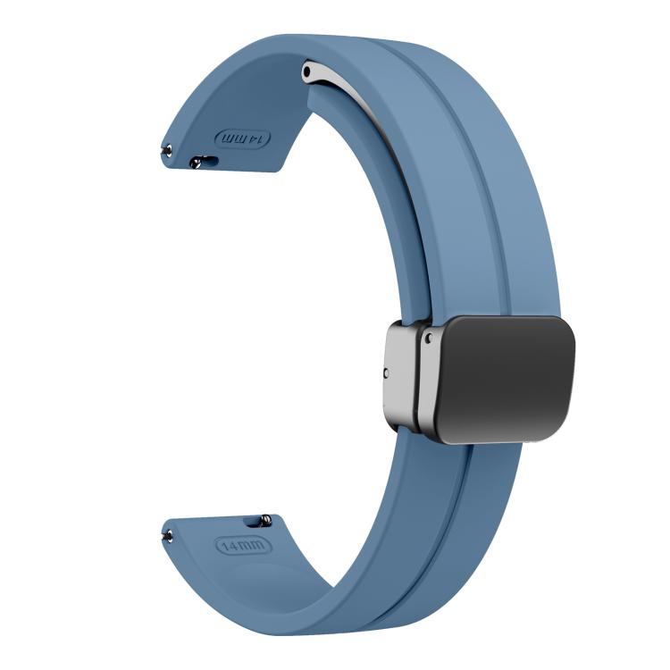 For Garmin Lily 2 14mm Kalebol Magnetic Buckle Silicone Strap(Blue) by Kalebol